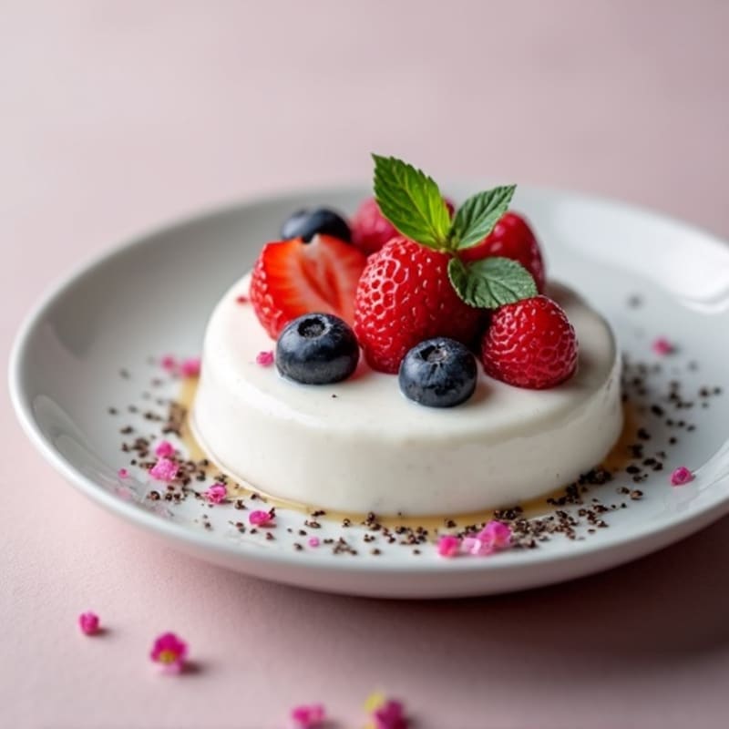 Silky Greek Yogurt Protein Mousse with Berries