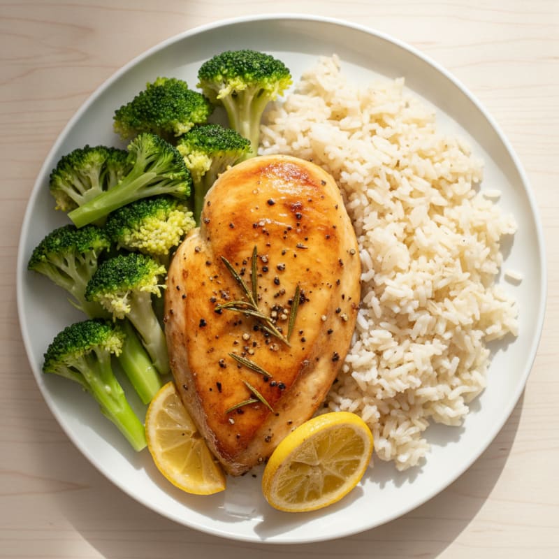 Lemon Herb Roasted Chicken with Rice