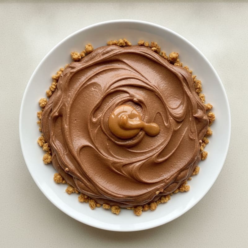 Silky Chocolate Protein Mousse with Peanut Butter Swirl