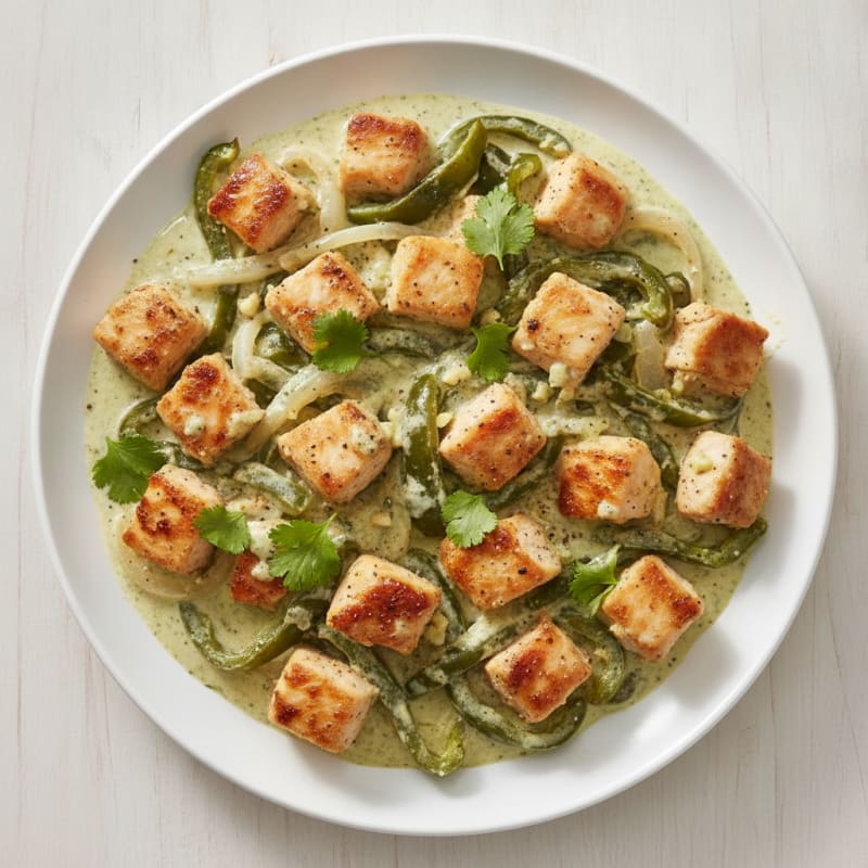 Creamy Poblano Chicken Skillet