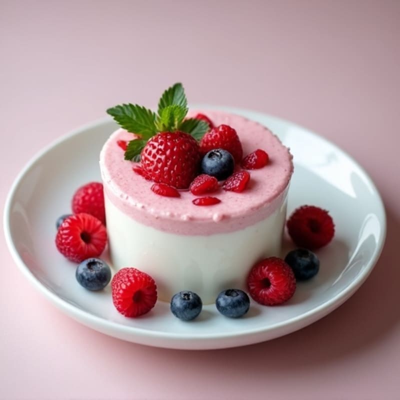 Silky Greek Yogurt Protein Mousse with Mixed Berries