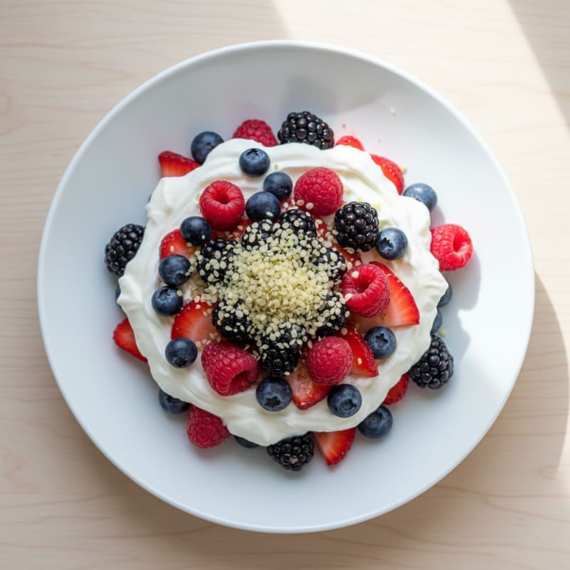 Greek Yogurt Protein Parfait with Mixed Berries