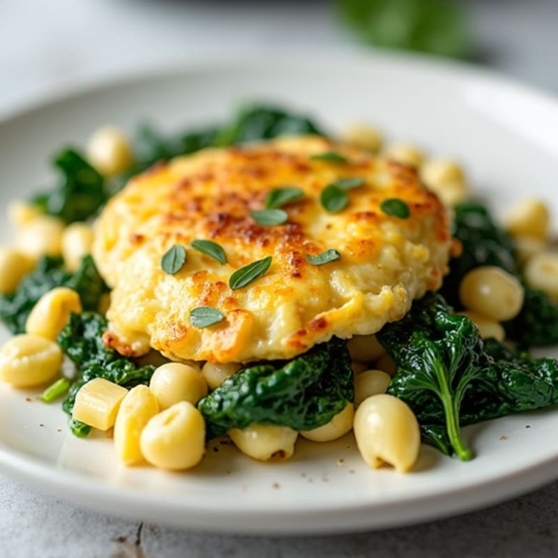 Egg White and Cottage Cheese Scramble with Spinach and Roasted Turkey Breast