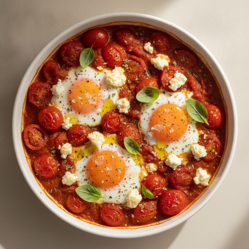 Baked Eggs with Roasted Tomatoes