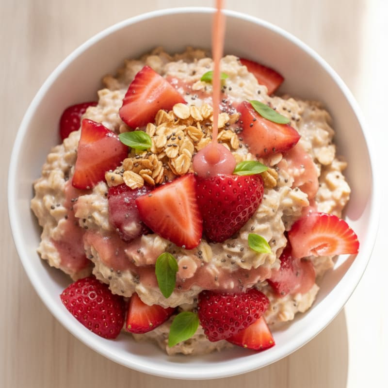 Strawberry Shortcake Overnight Oats