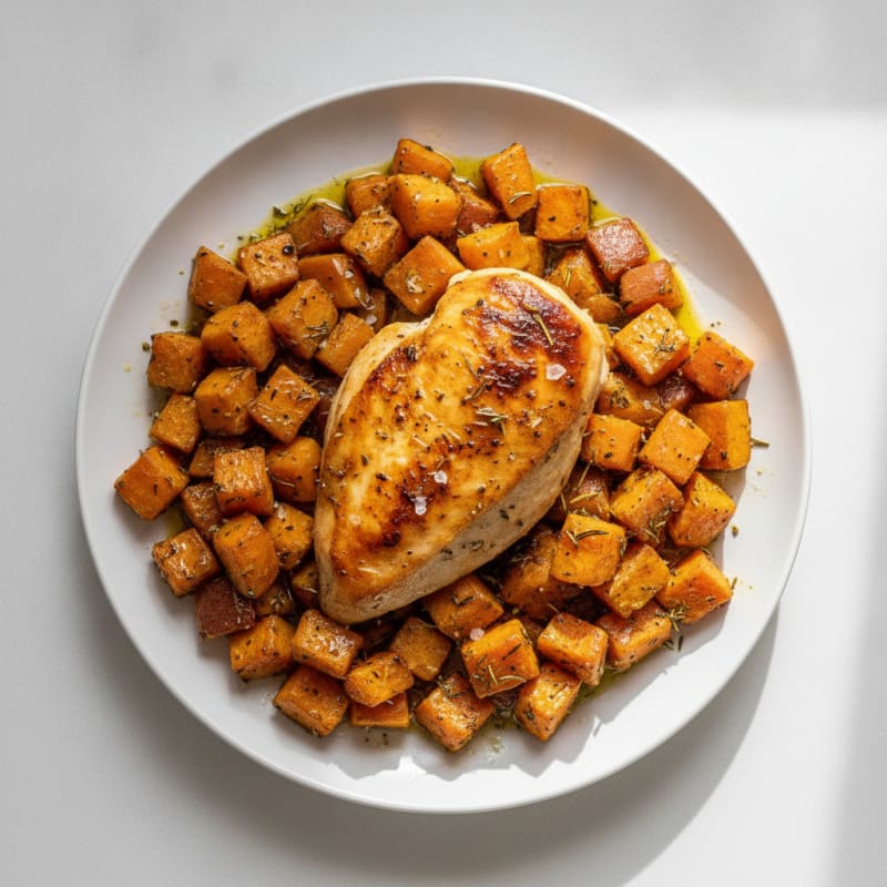 Garlic Herb Roasted Chicken with Root Vegetables