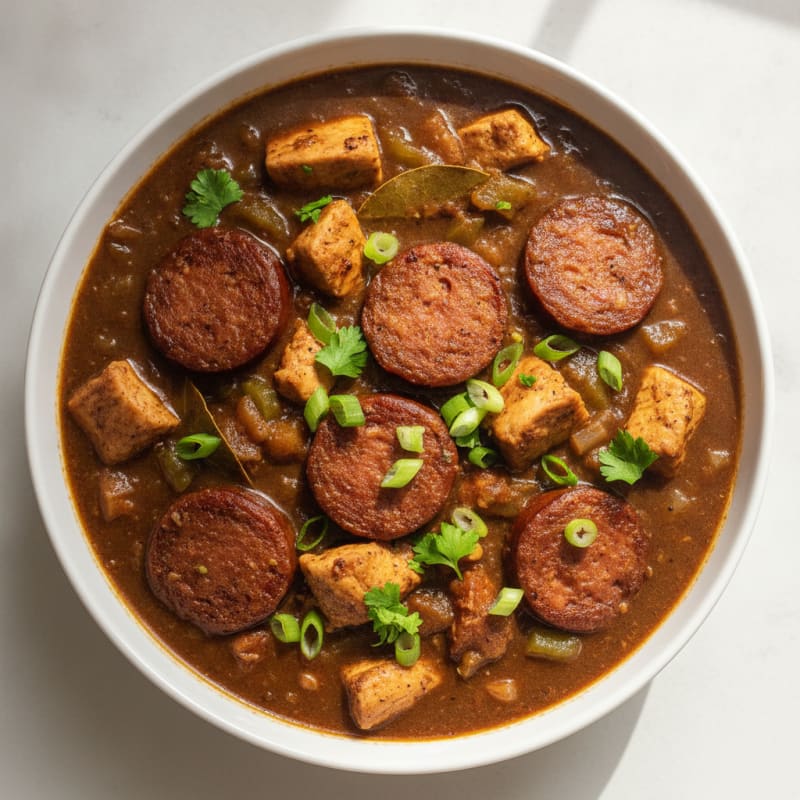 Spicy Creole Chicken and Sausage Gumbo