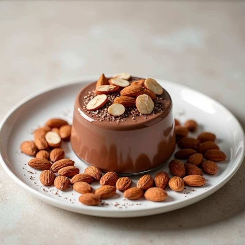 Silky Chocolate Protein Pudding with Almonds