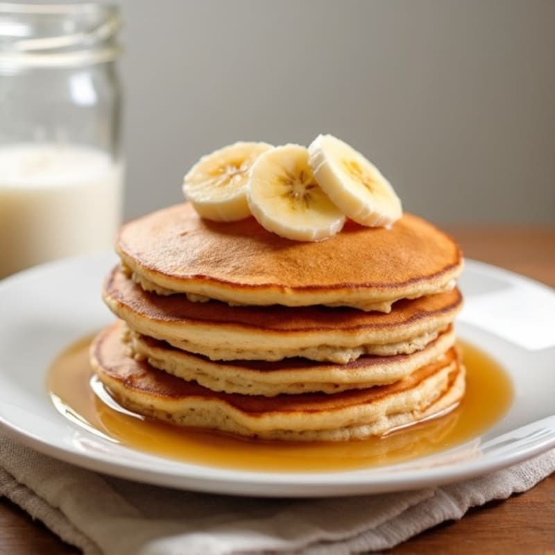 Fluffy Caramelized Banana Protein Pancakes