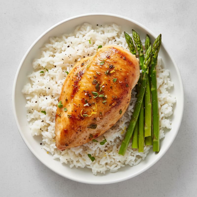 Lemon Herb Roasted Chicken with Rice