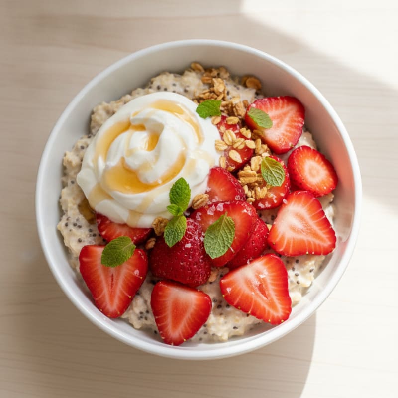 Strawberry Shortcake Overnight Oats