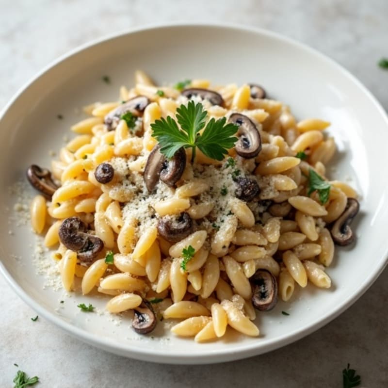 Creamy Garlic-Truffle Mushroom Pasta