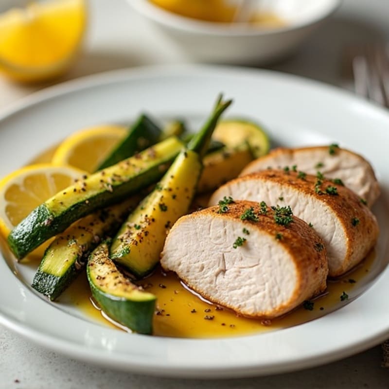 Seared Turkey Breast with Roasted Zucchini