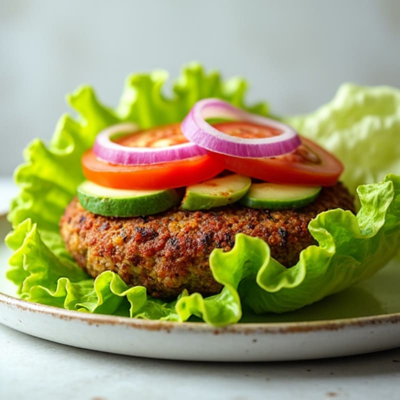 Crispy Plant-Based Burger Lettuce Wrap