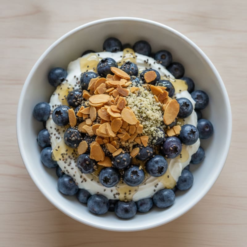 Creamy Greek Yogurt Protein Parfait with Almonds