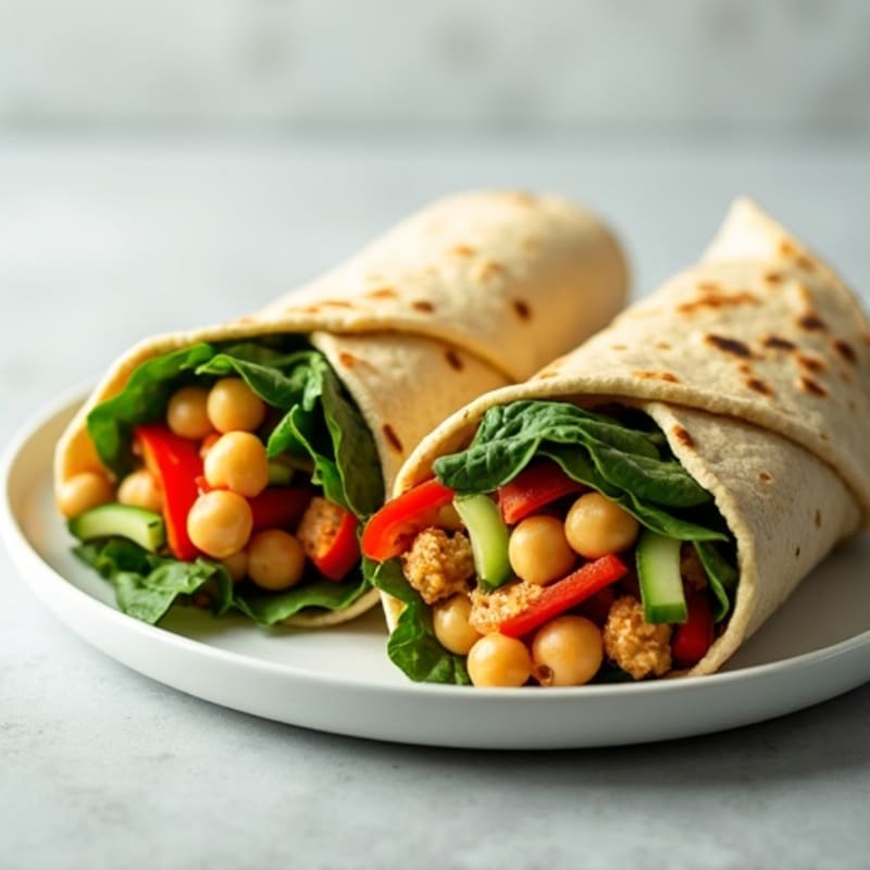 Fresh Veggie Hummus Wrap