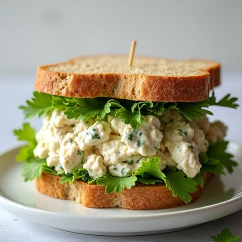Creamy Lemon Herb Chicken Salad Sandwich