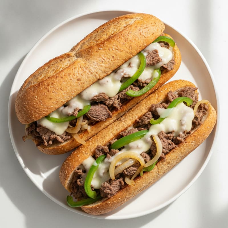 Classic Philly Cheesesteak Sandwich