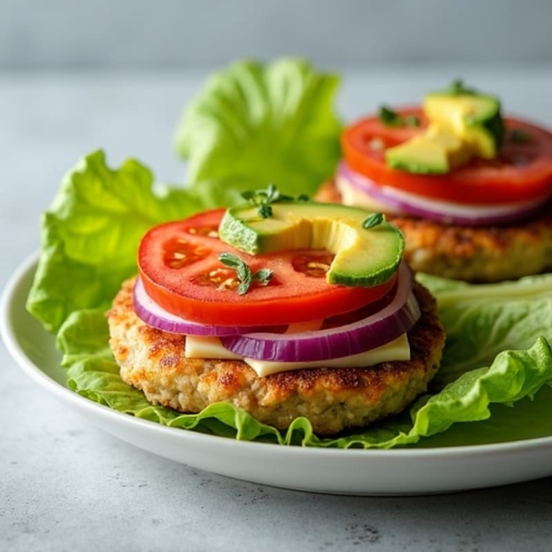 Crispy Lettuce-Wrapped Turkey Burgers