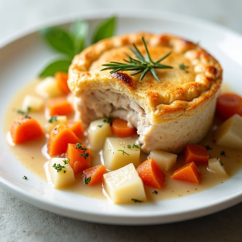 Lightened-Up Creamy Chicken and Root Vegetable Pot Pie