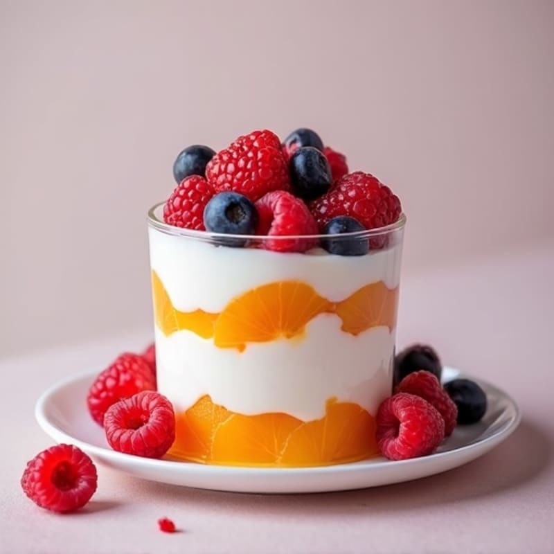 High-Protein Greek Yogurt and Raspberry Parfait