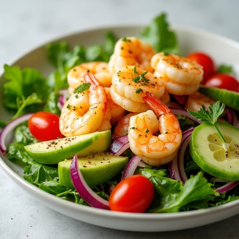 Fresh Lime-Marinated Shrimp and Creamy Avocado Salad