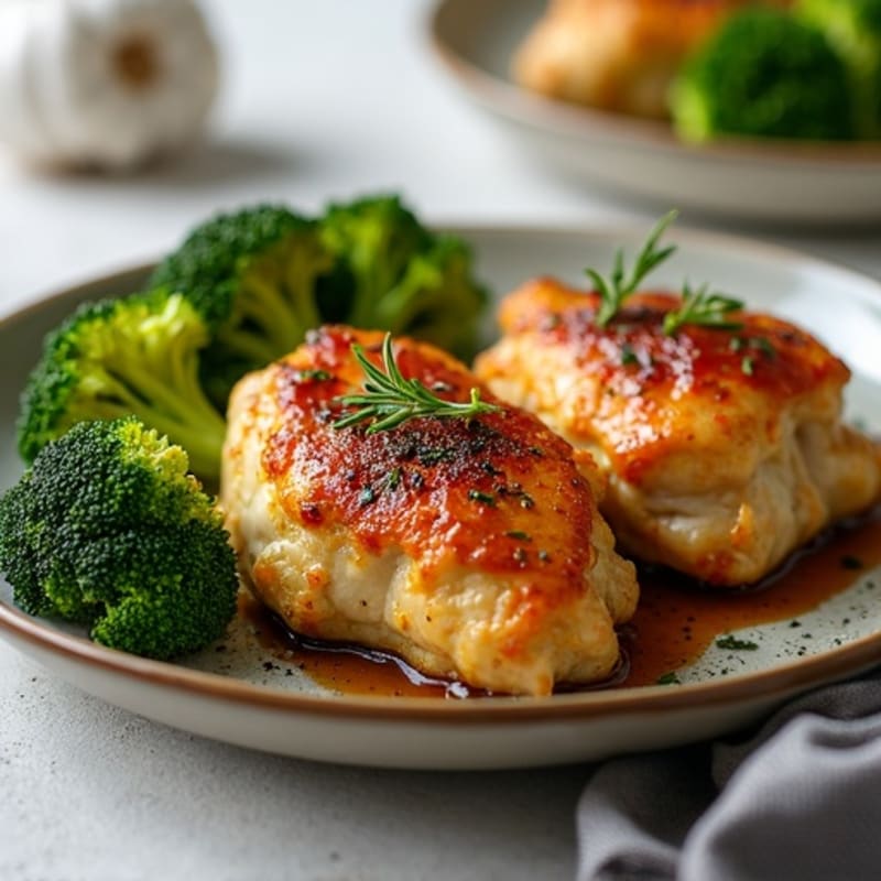 Crispy Herb-Roasted Chicken Thighs with Garlic