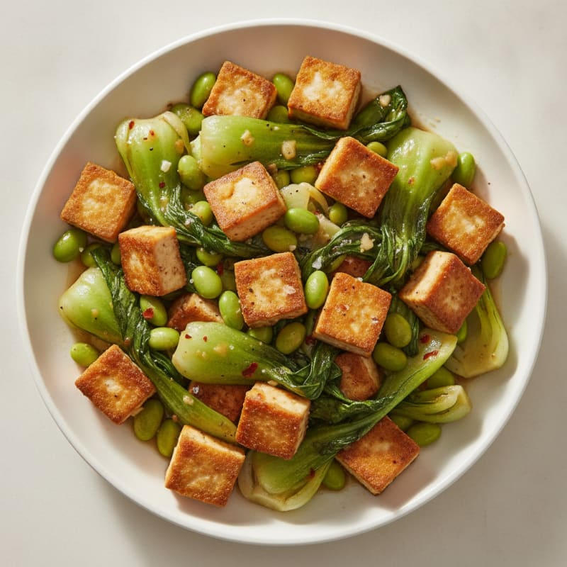 Ginger Bok Choy Tofu Stir-Fry