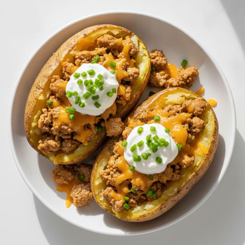 Loaded Baked Potatoes with Chives