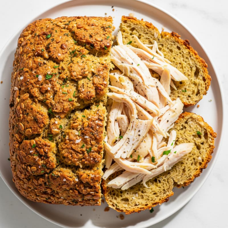 Golden Herb-Crusted Protein Bread