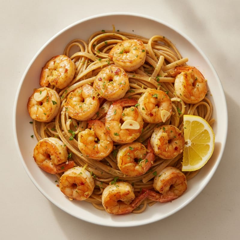 Garlic Butter Shrimp Scampi with Linguine
