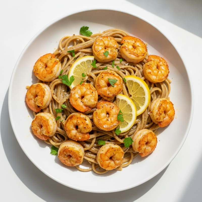 Garlic Butter Shrimp Scampi with Linguine