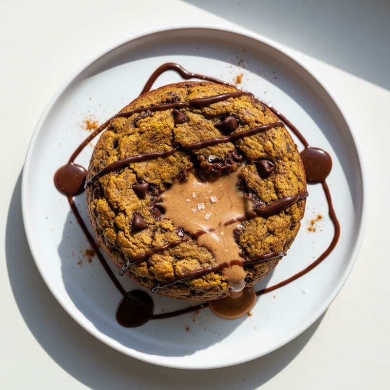 Golden Chocolate Protein Mug Cake