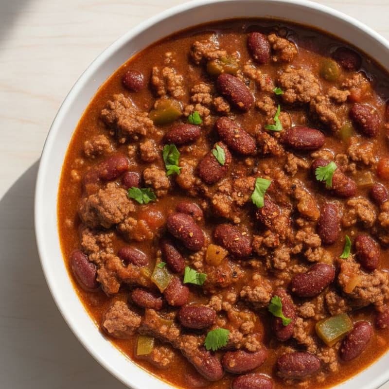 Slow Cooker Beef Chili with Kidney Beans