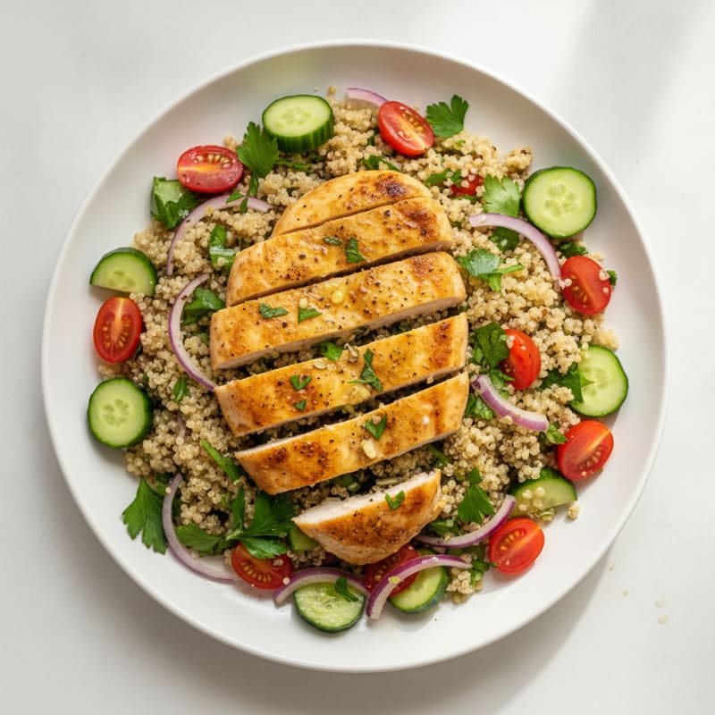 Lemon Herb Chicken and Quinoa Salad