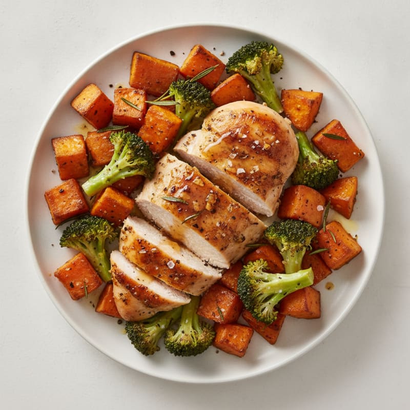 Roasted Chicken and Sweet Potato