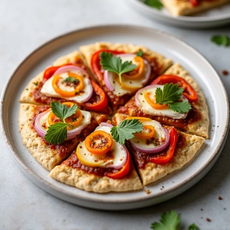 BBQ Chicken Flatbread Pizza with Greek Yogurt Crust