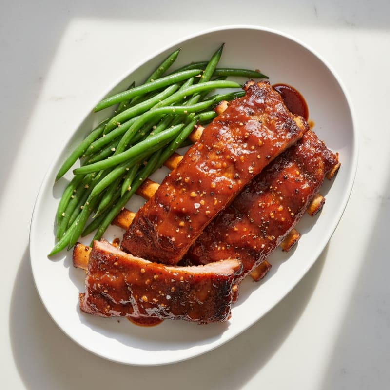 Sticky BBQ Baby Back Ribs