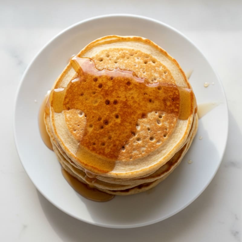Classic Buttermilk Pancakes with Maple Syrup
