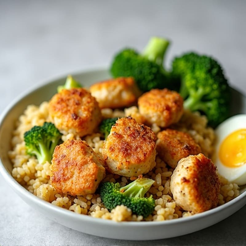 Crispy Chicken and Broccoli Cauliflower Fried Rice