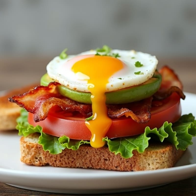 Crispy Bacon and Avocado BLT on Toasted Whole Grain