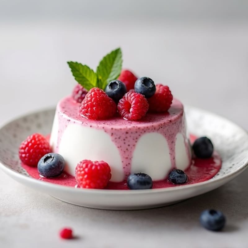 Silky Greek Yogurt Protein Mousse with Berries