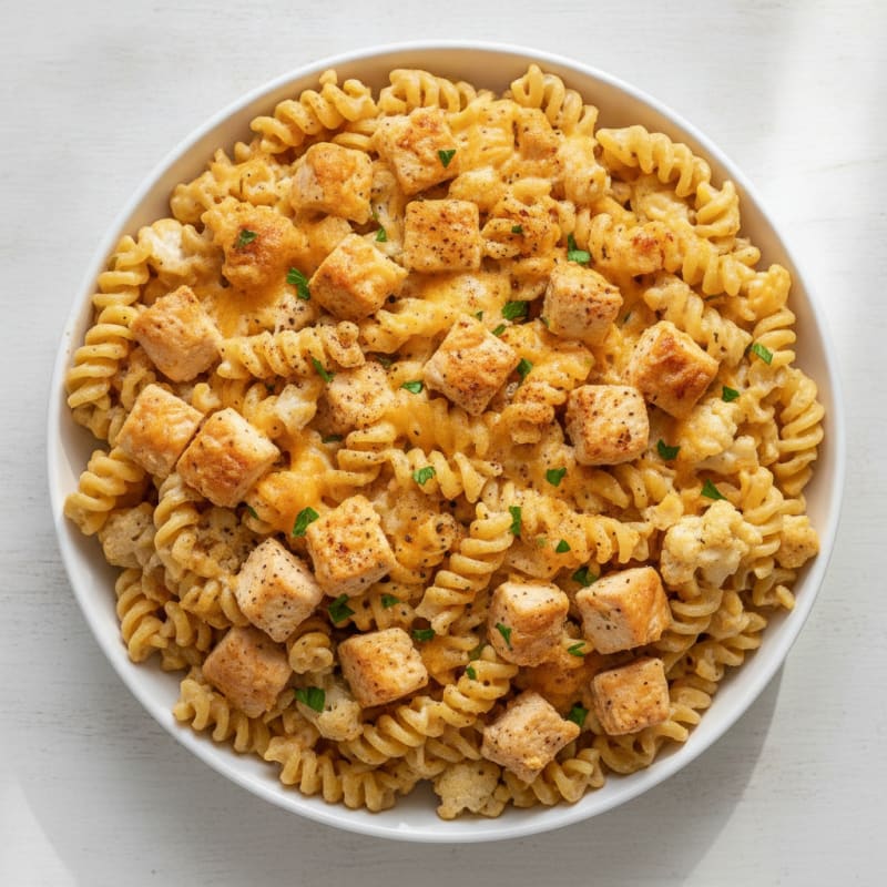 High-Protein Baked Chicken Macaroni and Cheese
