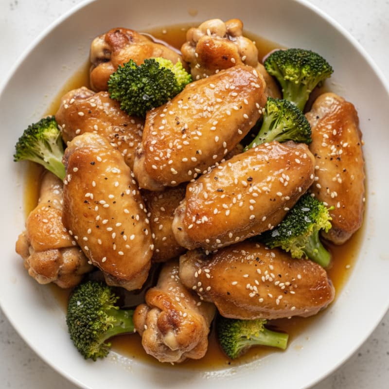 Honey-Glazed Chicken Wings with Sesame