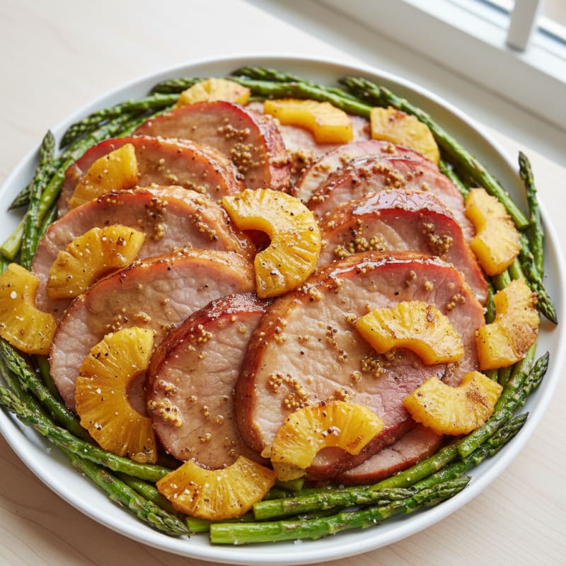 Honey-Glazed Ham with Roasted Pineapple