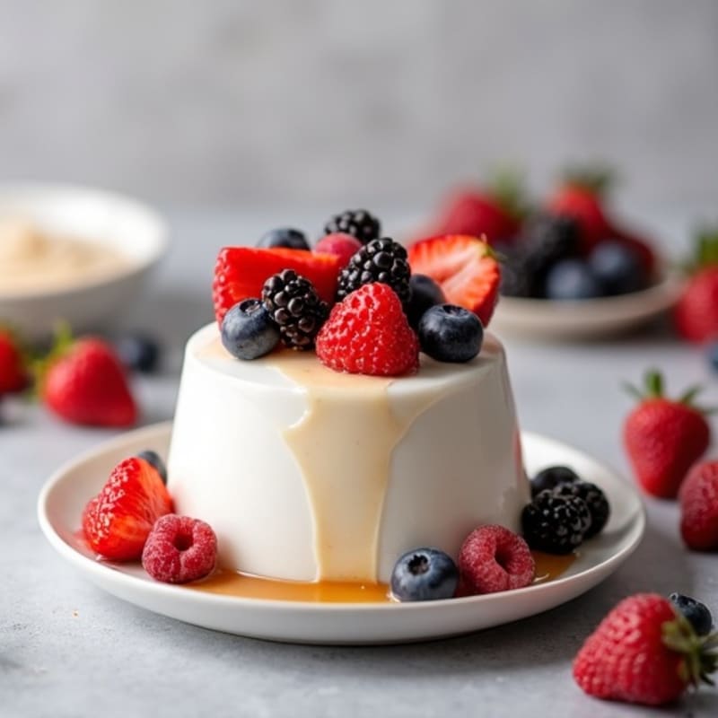 Silky Greek Yogurt Protein Pudding with Berries