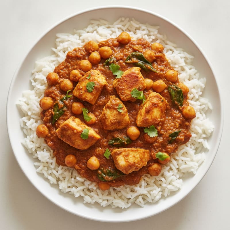 Hearty Chana Masala with Basmati Rice