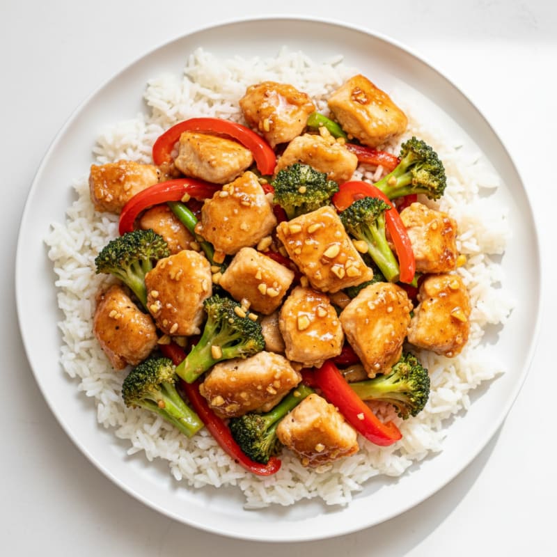 Crispy Honey-Garlic Chicken Stir-Fry
