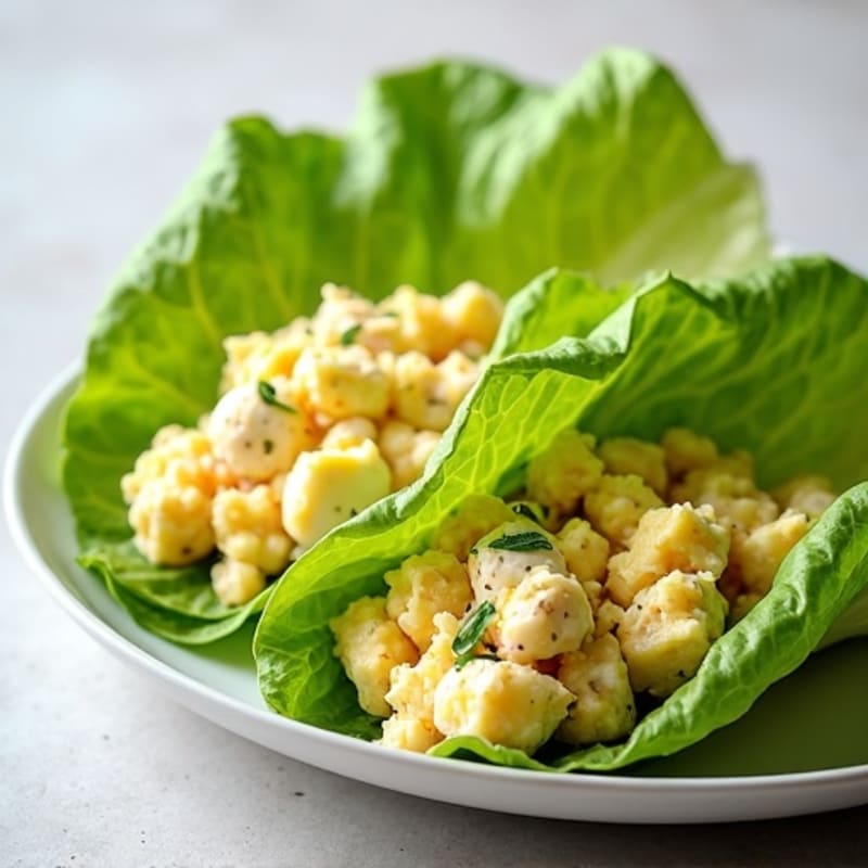 Creamy Egg Salad Lettuce Wraps