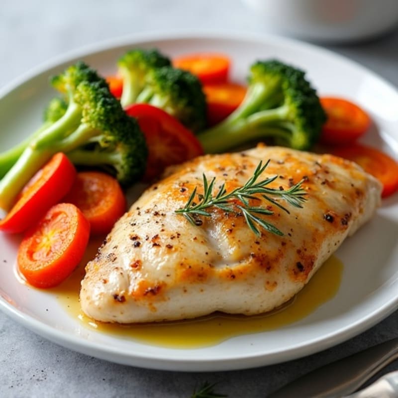 Herb-Roasted Chicken with Crispy Roasted Vegetables